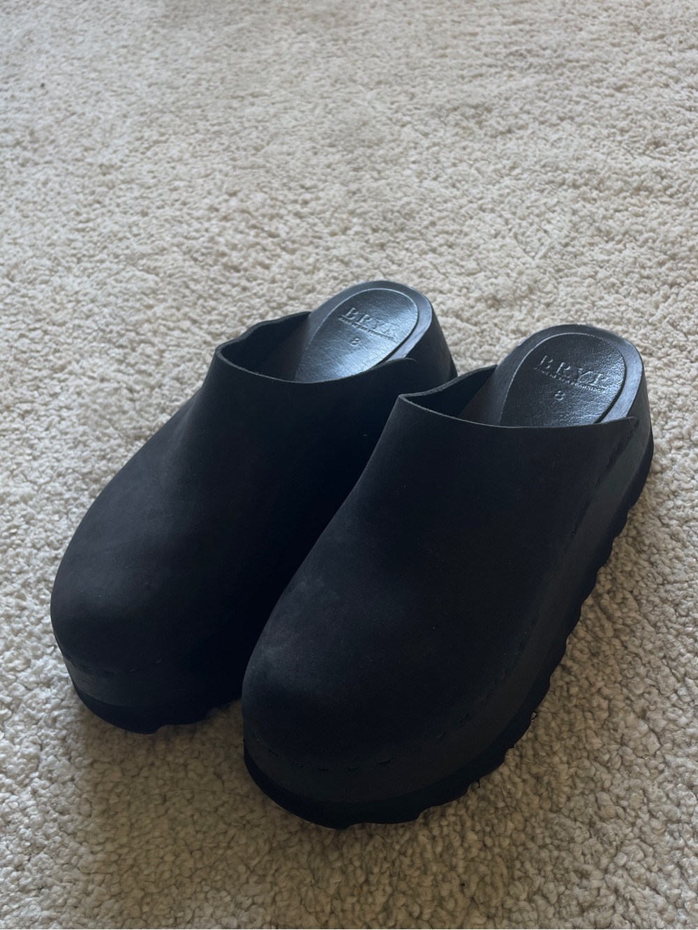 BRYR studio Chonk Clog in Monoblack size 8